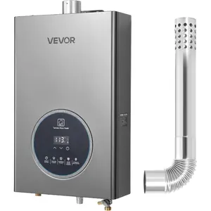 VEVOR Gas Tankless Water Heater, 5.3Gal Outdoor 120000 BTU Instant Hot Water Heater, Smart Temperature Control 3/4 inch NPT Interface Multiple Security Protections for Whole House, Silver GrayVEVOR Super Brand Day