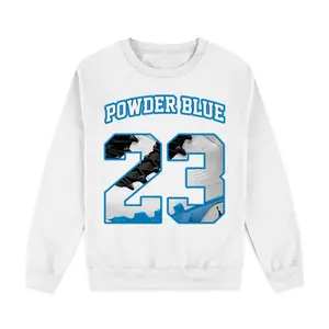 Number 23 CM19 Name Sweatshirt Match  9 Powder Blue | Color-Match Design | Adjustable Fit (S-5XL) | Shirt To Match Sneaker