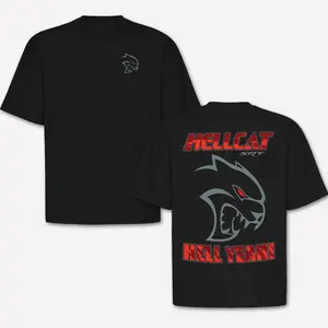 Hellcat Srt Hell Yeah Graphic T-shirt, Dodge Hellcat Logo Muscle Car Tee, Supercharged V8 Performance Shirt For Men Women, Challenger Charger Srt Fan Gift, Mopar Racing Apparel, American Muscle Car Enthusiast, Street Racing, Gearhead, Car Lover Tee