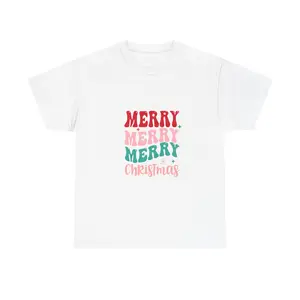 Festive Merry Christmas Tee, Unisex Holiday Shirt, Cute Xmas Gift, Christmas Apparel, Comfortable Year-Round Wear