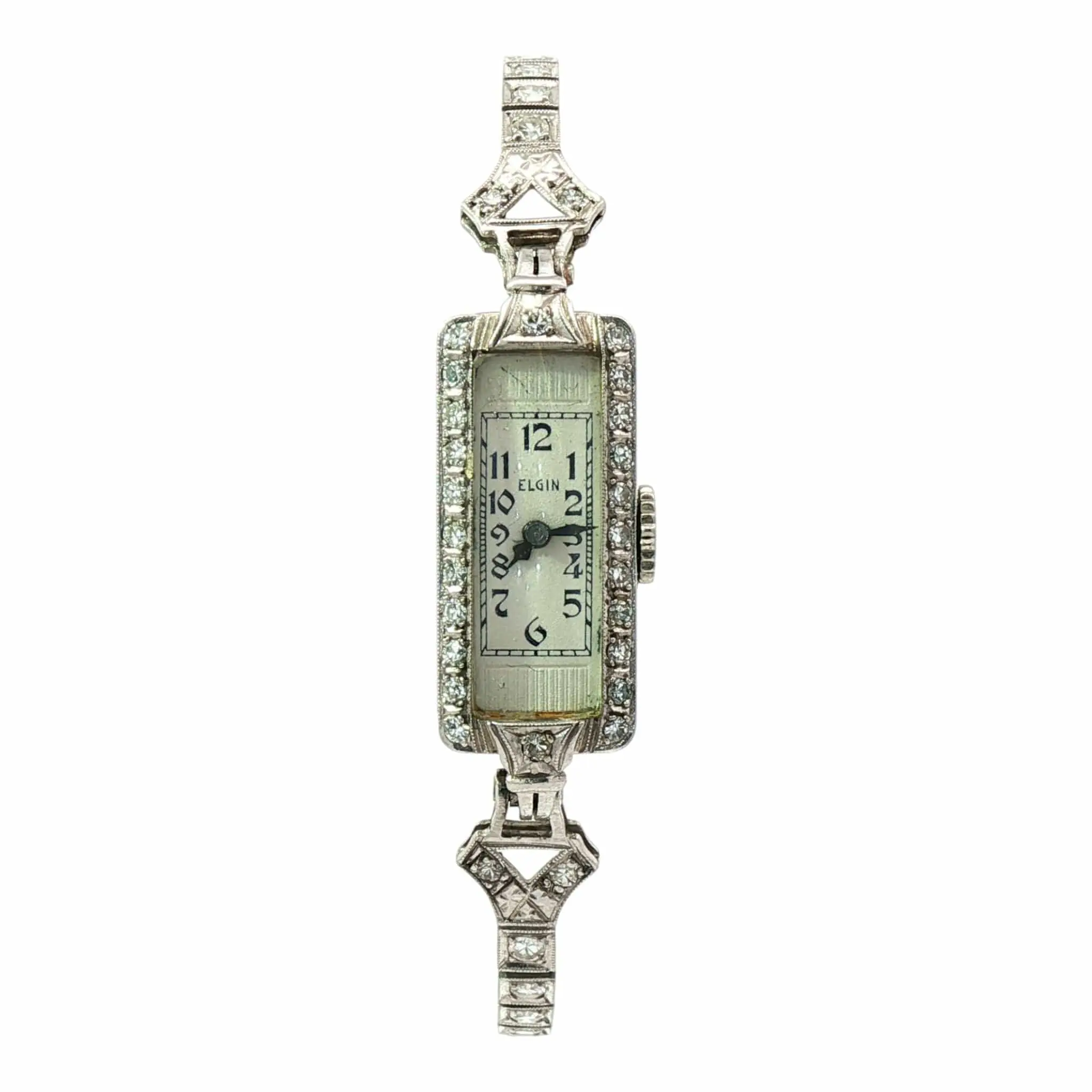 Vintage Elgin's Art Deco Watch | Platinum & Diamond