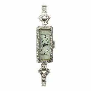 Vintage Elgin's Art Deco Watch | Platinum & Diamond
