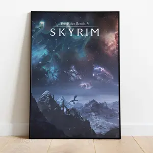 Skyrim The Elder Scrolls V Galaxy Game Print Poster, The Elder Scrolls Skyrim Video Game Posters (No Frame)