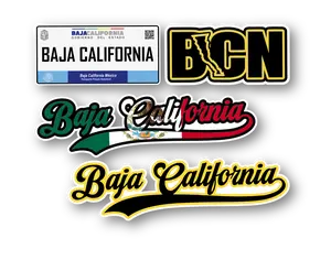 Decor Decorative Mexican States Stickers - 4 Unique Vinyl Decals for Laptops Cars Water Bottles - 8" & 4.5" Sizes Waterproof Sun-Resistant - Show Your Mexican Pride