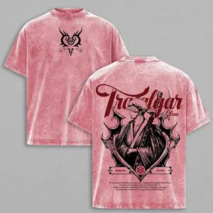 Trafalgar Law One Piece Shirt – Vintage Washed Oversized Anime Tee, Heavy Cotton Manga Graphic Top, Gift for Anime Lovers & OP Fans D95