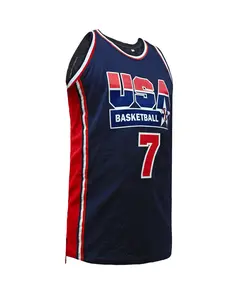 2025 New Design USA#7 Men's Basketball Breathable Round Neck Sportswear Sleeveless Boys Training Uniform Team T-shirt Fashion Tops Sports Clothing