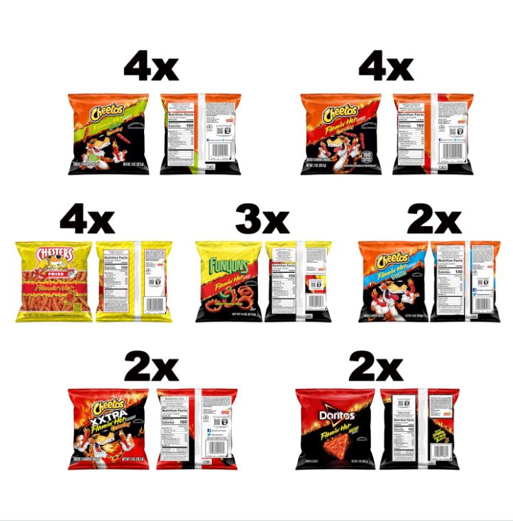 Frito-Lay Flamin' Hot Mix, Variety Pack (Pack of 21)