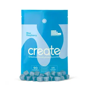 Create Creatine Monohydrate Gummies for Men & Women, Boost Focus, Strength (Blue Raspberry, 90 ct) Healthcare Muscle Fitness Supplement Dietary