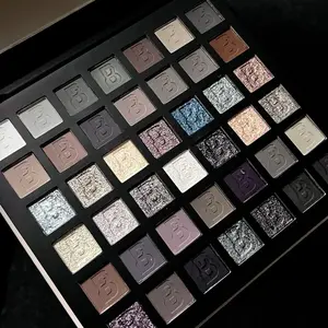 42-Color Smoky Eyeshadow Palette with Matte, Shimmer & Glitter - 24HR Waterproof, Smudge-Proof, Highly Pigmented Blurring Effect, No Fallout - Ideal for Halloween, Fall Festivities, Christmas Parties, Stage & Events!!