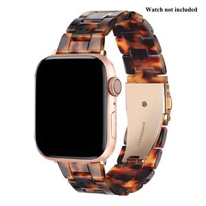 fashion resin watch band (band only), lightweight watch band, wearable accessories compatible with apple watch series ultra 2 1, boyfriend gift, dark brown smart watch strap, leather watch strap, for smartwatch watch