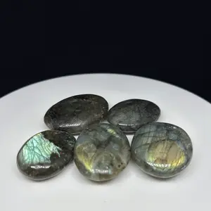 Vibrant Labradorite Oval Medallion | High Flash | Healing Stone | Healing Crystal | Travel Stones | Pocket Stones