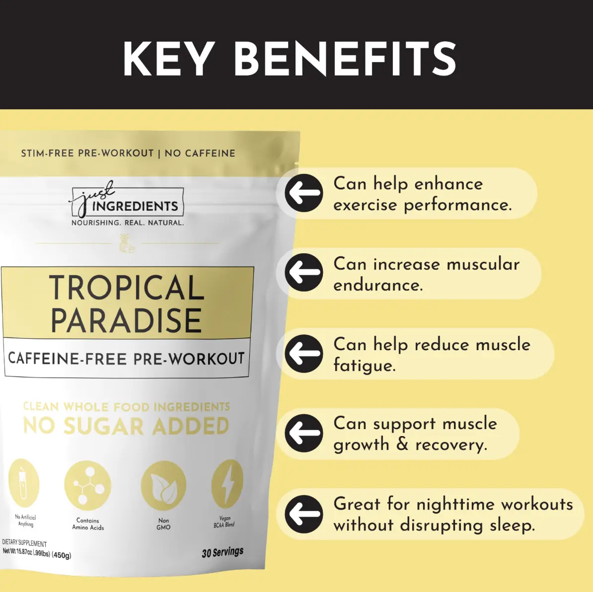 Caffeine Free Tropical Paradise Pre-Workout Caffeine Free Tropical Paradise Pre-Workout