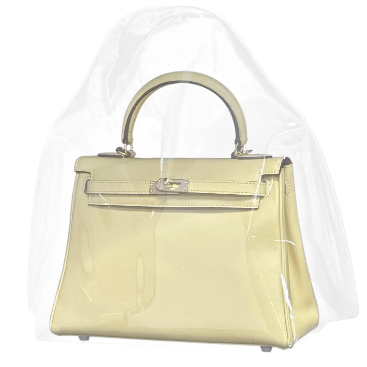 Clear Waterproof Dust Bag for Luxury Handbags - Lightweight Purse Storage and Protection Small Size Transparent PVC Material with Velcro Closure and Side Vents