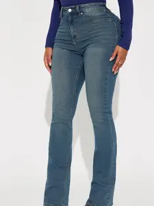 Tucson Booty Lifting Stretch Bootcut Jeans Dark Wash Cotton Fabric Medium Stretch 5 Pocket High Rise Plus Sizes