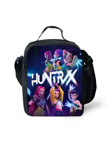 Demon Hunter Girl Group Printed Single-Sided Shoulder Strap Lunch Bag Lunch Box Bag