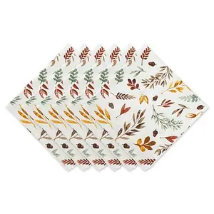 Design Imports Falling Leaves Print Napkin Set of 6