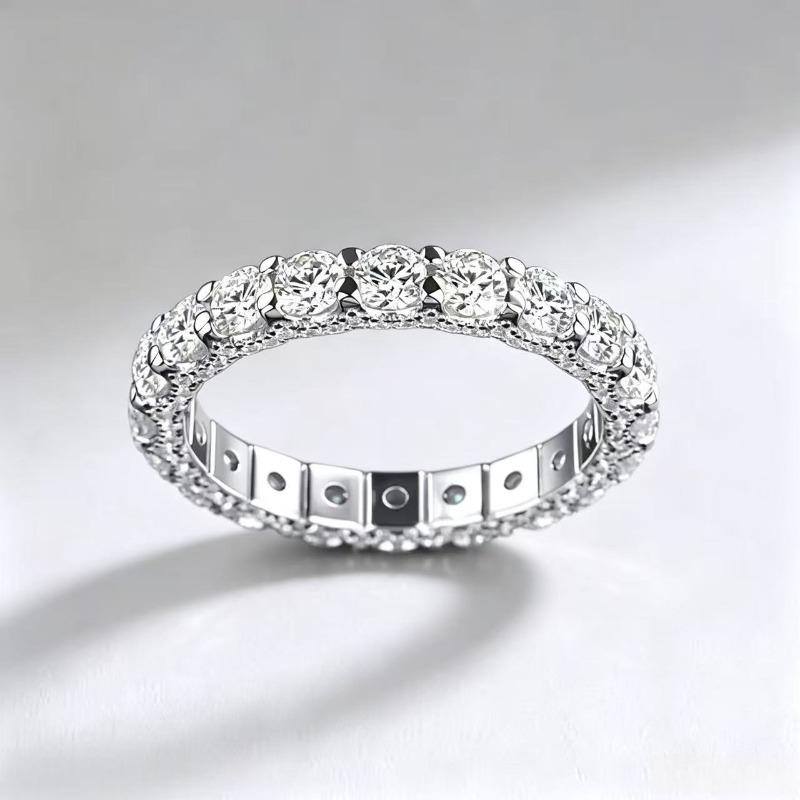 Moissanite Women's Engagement Ring, S925 Silver 3*3mm Luxury Minimalist Ring, Suitable for Daily Wear, Birthdays, Holidays, and Wedding Gifts