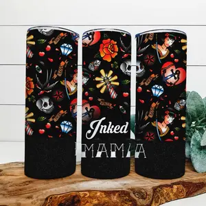 Inked Mama Tumbler / Traditional Tattoo / Old School Drinkware Stainless Steel