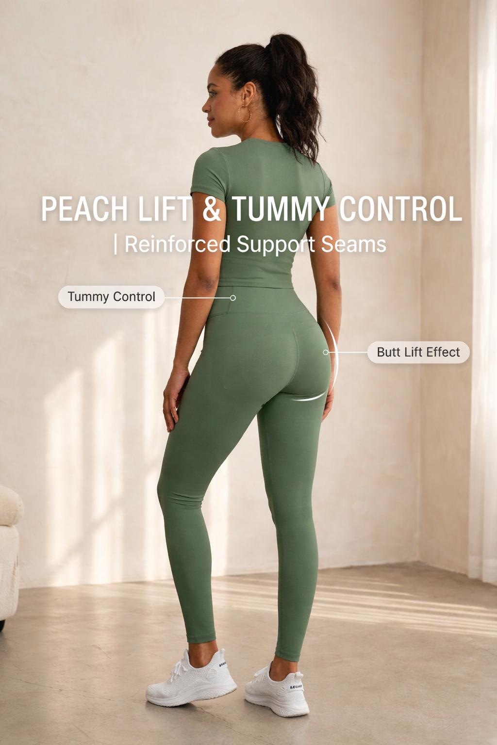 2-Piece Solid-Color Athletic T-Shirt Set Women's Sportswear Set, Slim-Fit RoundNeck Short Sleeves & High-Waisted YogaPants, Ideal for Gym Running OutdoorActivities,  Stretchy Suit Set, Fitness Outfits,Workout Running Outfits-8627 Sporty Crew Neck Sweat Su