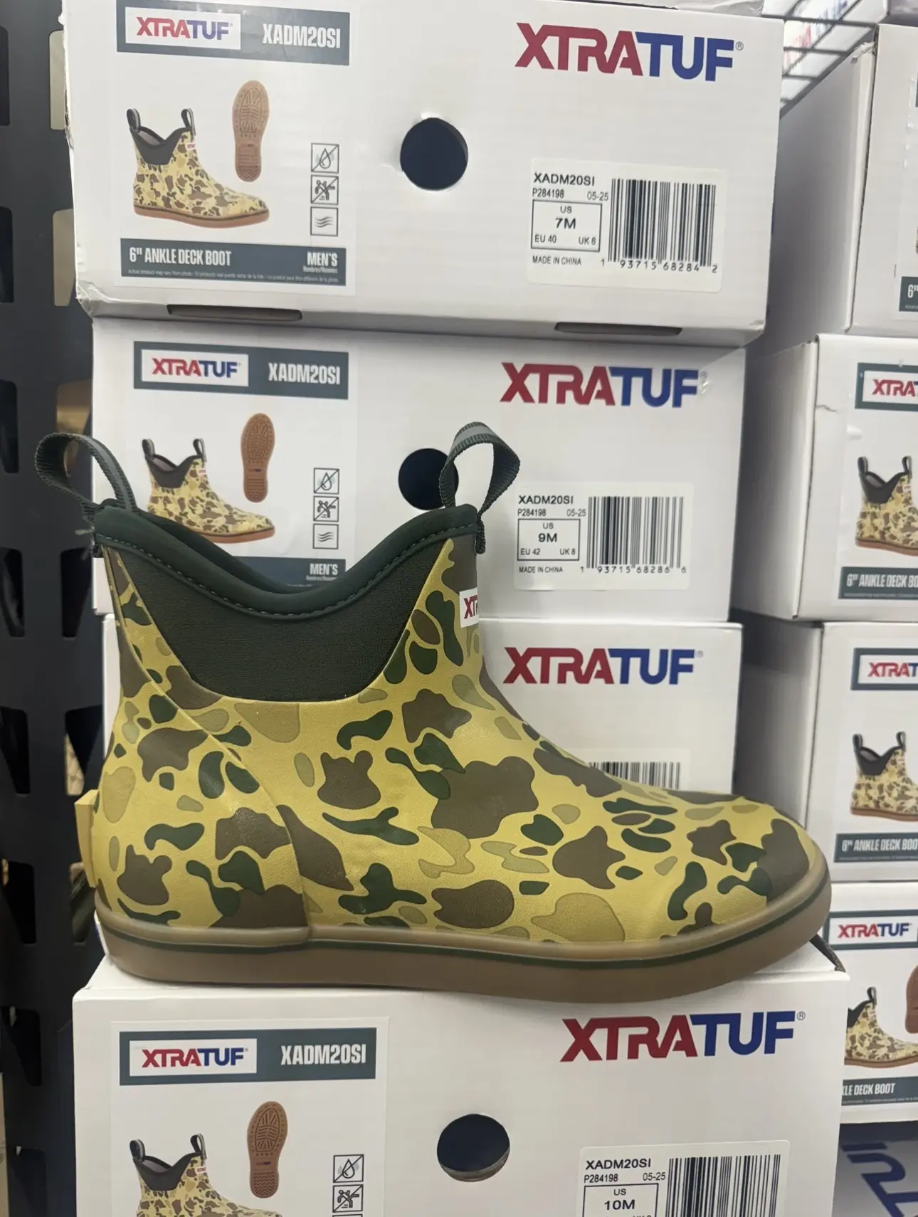Men's Custom Duck Camo 6 inch Deck Boots