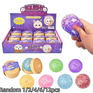 Glitter Dumpling Stress Relief Toy, Colorful Sensory Playset, Soft Slow-Rebound Design, Perfect for Parties & Gifts