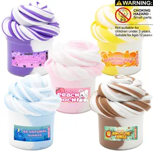 70ml DIY Soft Crunchy Slime Kit - Super Stretchy Non-Sticky Crystal Fluffy Slime for Kids, Ideal Crafts Sensory Toys Birthday Party Favors Christmas Gift for Boys Girls