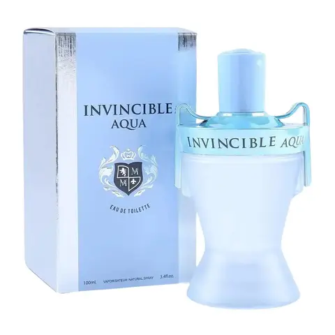 MCH Invincible Aqua Eau De Toilette Natural Spray Cologne for Men 100ml/3.4fl.oz. Bold Woody Aquatic Scent with Citrus & Marine Notes by Mys Scents