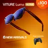 VITURE Luma Ultra XR/AR Glasses - Classic, Translucent, 152'' Display, 1500 Nits, 6DoF, 52° FOV, 2D to 3D, Electrochromic Film, Myopia Adjustments, Gesture Control, Compatible with iPhone 17/16/15, PS5, PS4, Switch 2, Android, Mac, PC