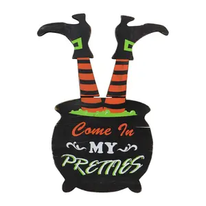 Haunted Hill Farm 24-In. Come In My Pretties Witch's Cauldron Yard Stake