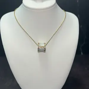 Beautiful Stainless Steel Necklace with Elegant round  Pendant for Everyday Wear