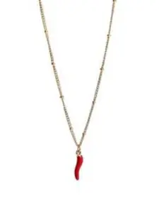 Vintage Chili Pepper Pendant Necklace, Stainless Steel Fade-Resistant Beaded Chain, Retro Style Jewelry for Women and Men