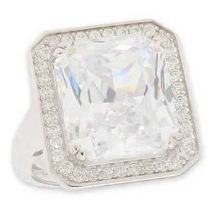 Radiance by Absolute™ 23ctw Simulated Diamond Emerald Cut Ring