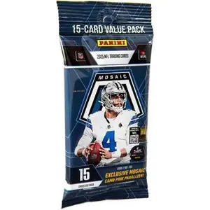 2025 Mosaic Football Value Pack -Stained Glass Micro Mosaic Chase-  Sports Trading Cards, Sports Cards Box, Authentic Collectible Cards, Card Hobby Box