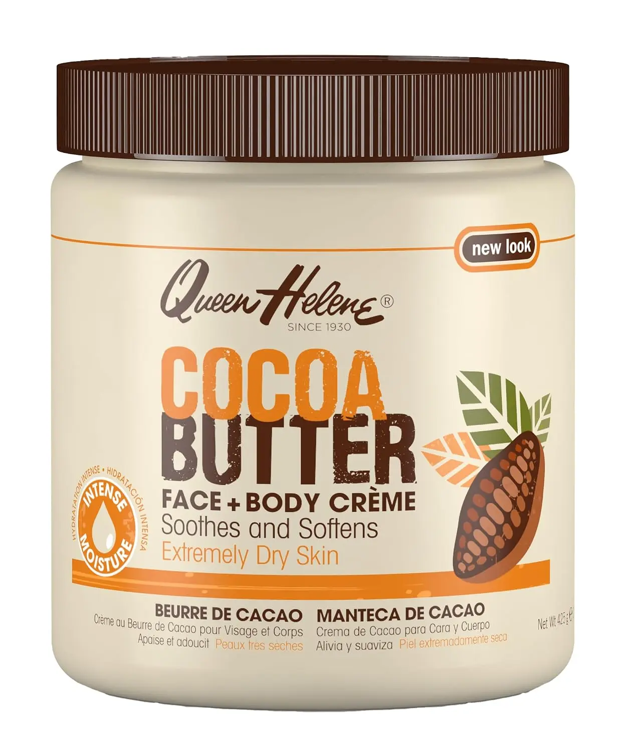 Cocoa Butter Face & Body Cream – Extra Rich Moisturizing Formula for Dry Skin | Softens, Smooths & Restores Radiance | 4.8 oz Jar