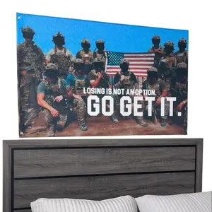 Losing Is Not An Option Motivational Flag 5x3 Feet Fabric Home Bedroom Decor Supplies Easy Hang Banners