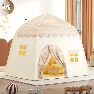 Castle Play Tent, Portable Outdoor Playhouse, Kids Pretend Play Tent, Princess Fairy Tale Play House, Ideal Christmas Holiday Gift, No Accessories