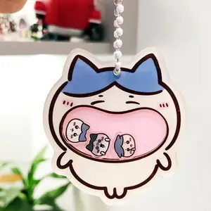 Cartoon Jhikwas Shaker Pendant Keychain Acrylic Usagi Hachiware Shaker Fun Bag Pendant Decoration Friend Gift