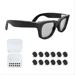 12Pcs LED Light Blocking Stickers Compatible with Ray-Ban Meta Wayfarer/Skyler/Headliner (Gen 2) & Oakley Meta HSTN Smart Glasses Accessories, Low-Tack Restickable Blackout LED Light Covers Sticker