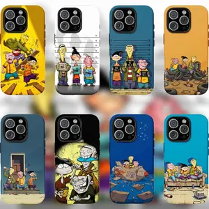 Ed, Edd n Eddy 90s Retro Cartoon Phone Case, Classic Nostalgic Childhood Memories Design, Compatible with iPhone 17 Pro Max 16 15 14 13 12 11 & Samsung Galaxy S21 S22 S23 S24 S25, Vintage Cartoon Protective Cover, Perfect Retro Gift for Friends & Family