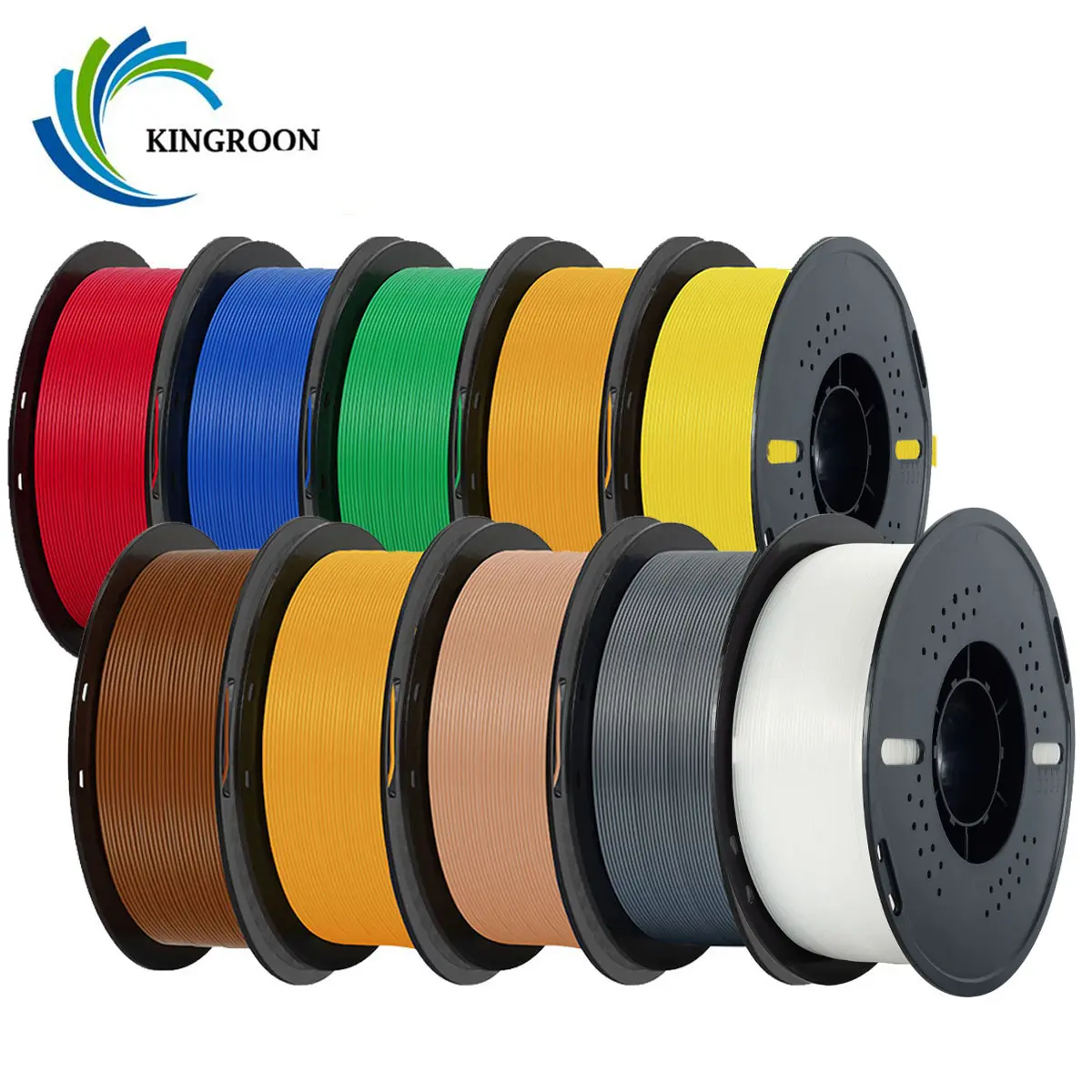 KINGROON 3D Printer Filament 10KG 1.75mm +/-2mm, PLA Filament Bulk, High Precision, Smooth Finish, Low Melting Point, Minimal Warping, Premium Quality for Creators