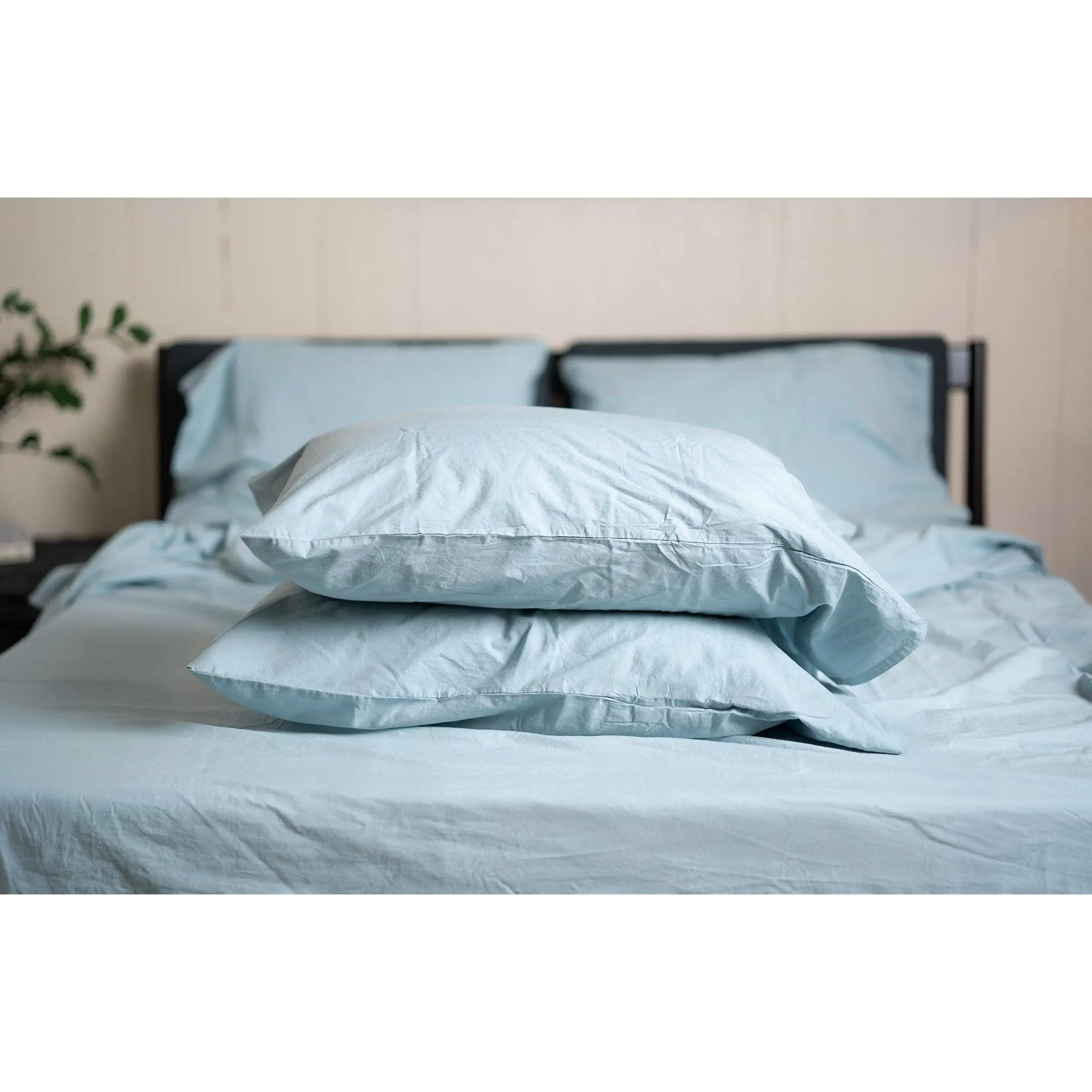 Crinkle Percale Organic Cotton Pillowcase Set Crinkle Percale Organic Cotton Pillowcase Set