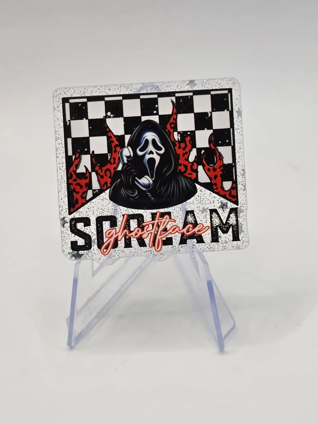 Acrylic Glitter Flatbacks - Ghostface