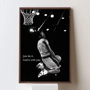 Kobe Legendary Dunk – Faith Poster Vintage Print For Sports Fans & Home Decor