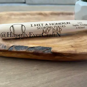 18in Custom Engraved Baseball Bat - Personalized with Names, Dates - Ideal for Gifting, Memorabilia Father's Day gift