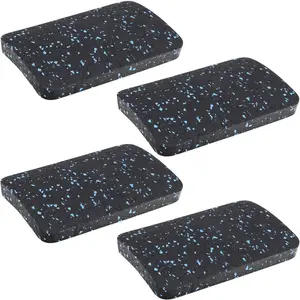 Exercise Equipment Mat Pads-12 PCS Versatile Rubber Support Pads for Home Gym Machines-Heavy Duty Floor Protection for Weight Benches and Gym Gear