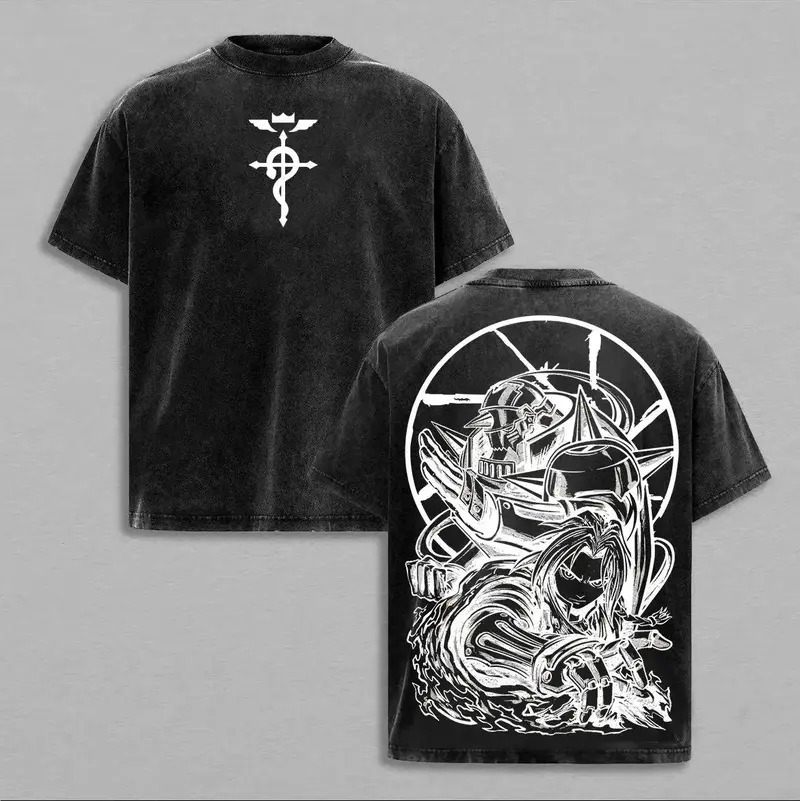 full metal alchemist brotherhood t shirt - TikTok Shop