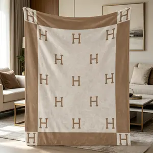 Blanket + Travel Blanket + Couch Throw H-Blanket MultiUseBlanket CozyLifeSingle for Airconditioning Sofa Nap Cooling UltraThin Portable Luxury MaterialThe best gift for a father