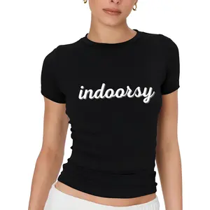 "Indoorsy" Tee - Fun, Funny, Cotton Tee Shirt for Homebodies, Perfect for Gifts, Lounging, Casual Outfits, Weekend Wear, Womenswear, Streetwear