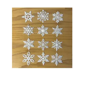 ️ 12-Piece Snowflake Decoration Set — 3D Printe