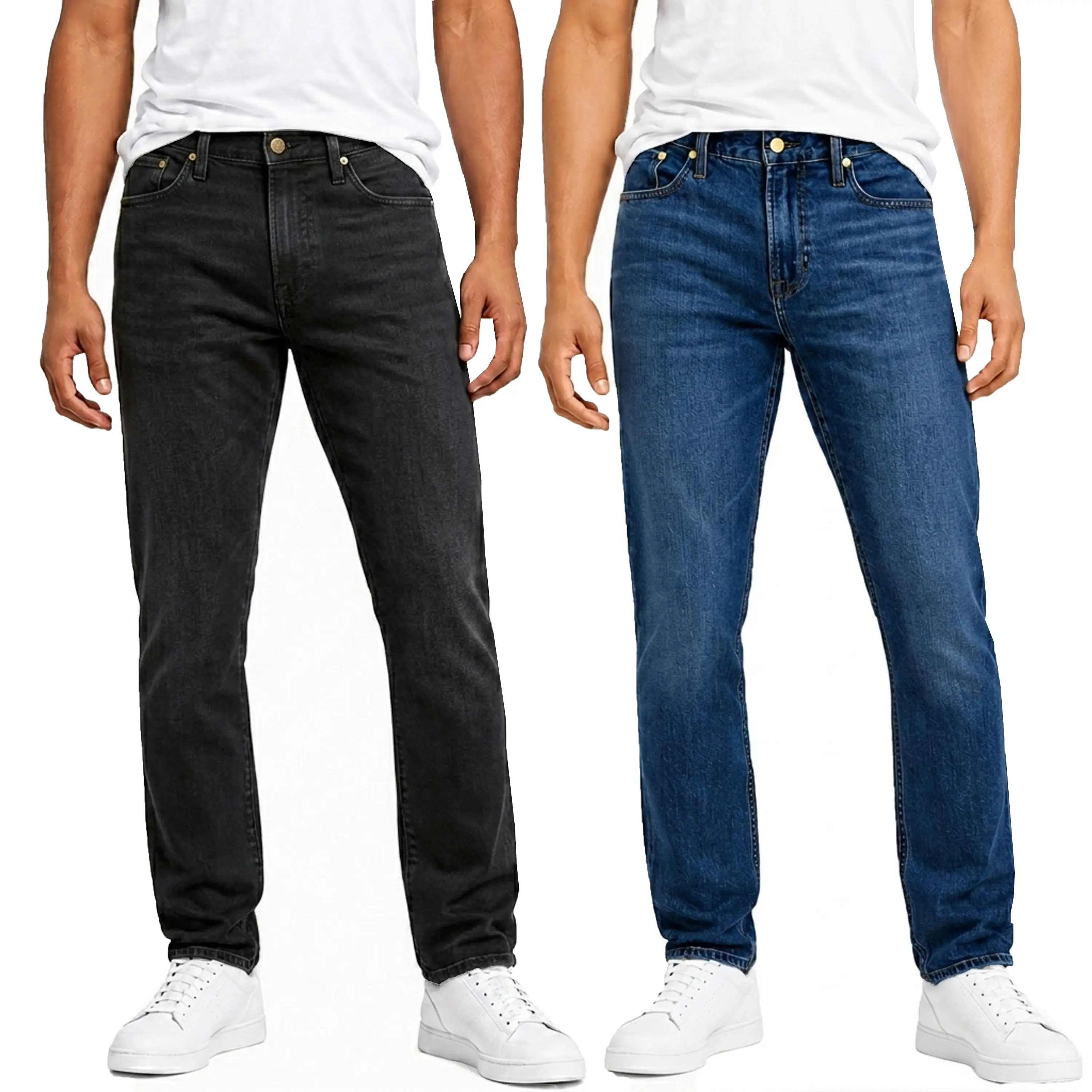 Men's 2 Pack Flex Stretch Slim Straight Jeans with 5 Pocket (Sizes, 30-42) Men's 2 Pack Flex Stretch Slim Straight Jeans with 5 Pocket (Sizes, 30-42)